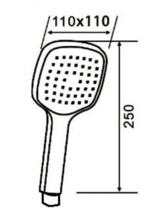 Душевая лейка Orange O-Shower S04HS 1 режим, хром
